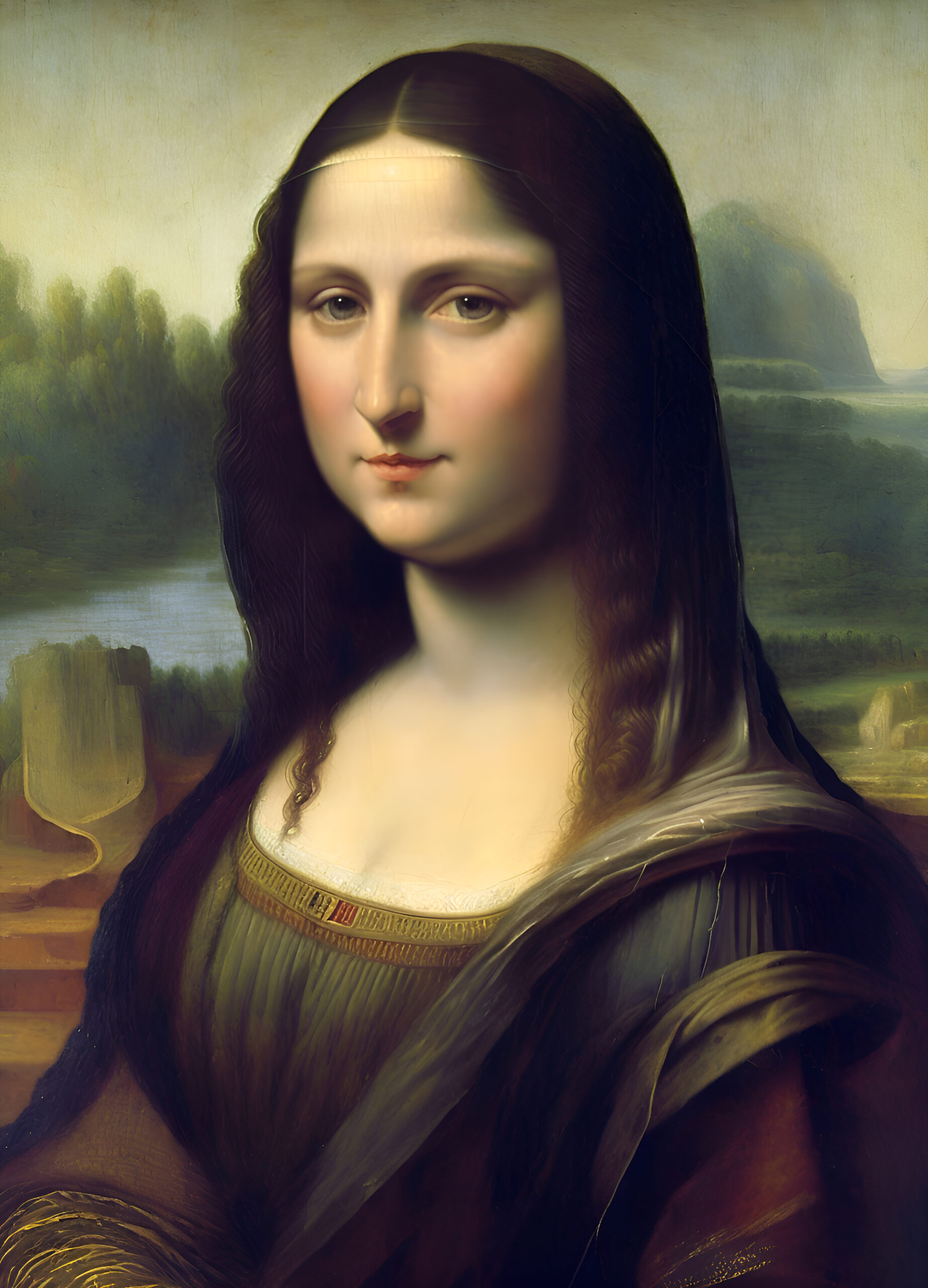 mona lisa ai generated umage